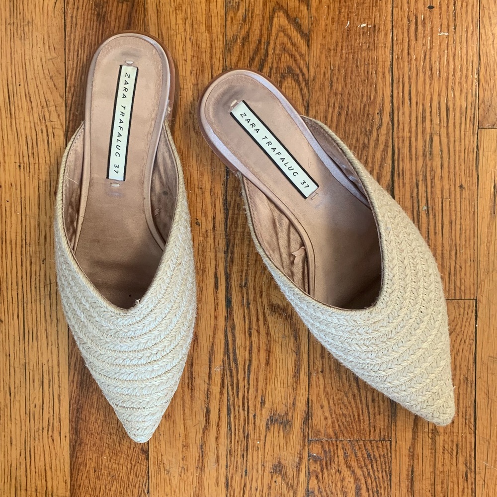 Zara jute mules